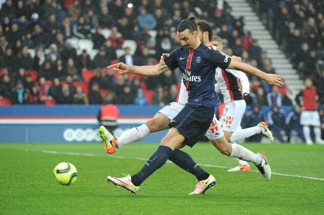 Fußball, Paris St. Germain - OGC Nizza ZLATAN IBRAHIMOVIC (psg) - BUT FOOTBALL : Paris SG vs Nice - Ligue 1 - 02 04 2016 FEP Panoramic 