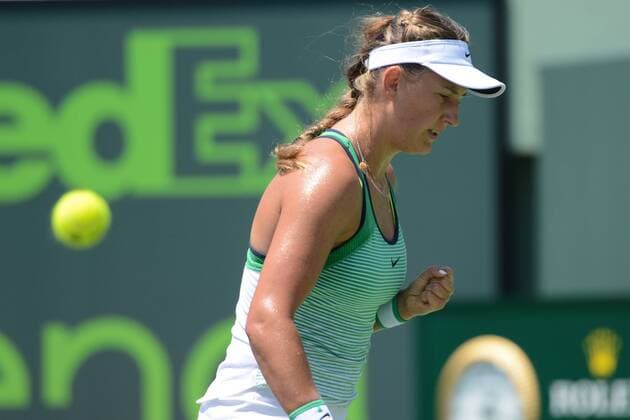 April 2, 2016 - Miami, Florida, United States - VICTORIA AZARENKA in action in her finals match vs. S. Kuznetsova at the Miami Open Tennis 2016 - Miami Open - Day 13 - ZUMAl132