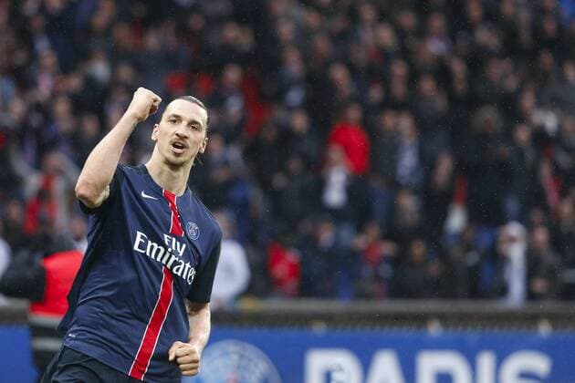 Zlatan Ibrahimovic (psg) inscrit un nouveau but, joie FOOTBALL : Paris st Germain vs OGC Nice - Ligue 1 - 02 04 2016 StephaneAllaman Panoramic 
