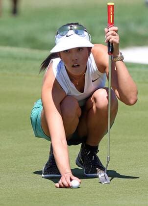 April 02, 2016: Michelle Wie lines up a putt during the third round of the 2016 ANA Inspiration at the Mission Hills Country Club in Rancho Mirage, California. LPGA Golf Damen 2016: ANA Inspiration Championship APR 02 - ZUMAcb8_