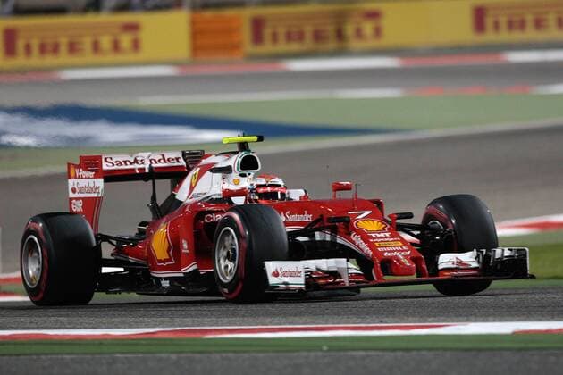 FORMULA 1 - Bahrain GP SAKHIR,BAHRAIN,03.APR.16 - MOTORSPORTS, FORMULA 1 - FIA World Championship WM Weltmeisterschaft Grand Prix of Bahrain, Bahrain International Circuit, award ceremony. Image shows Kimi Raikkoenen (FIN Ferrari). GEPAxpictures xFritzxMueller