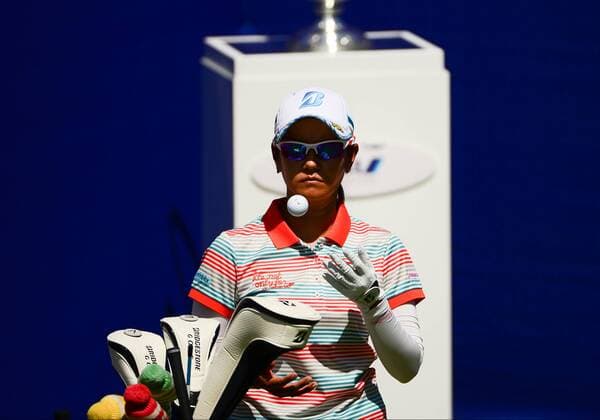 April 3, 2016: Ai Miyazato of Japan before the start of her Final Round of the ANA Inspiration LPGA Golf Damen Golf Tournament at the Mission Hills Country Club, in Rancho Mirage, Ca. (Photo by Bruce Sherwood Icon Sportswire) GOLF: APR 03 LPGA - ANA Inspiration - Final Round Icon16040346 EDITORIAL USE ONLY