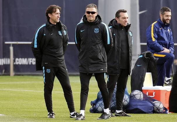 BARCELONA -april 04- SPAIN: Luis Enrique Martinez during the training before the Champions League match against Atletico de Madrid, celebrated at the Ciutat Deportiva Joan Gamper, on april 04, 2016. Photo: Joan Valls Urbanandsport Cordion Press  xJoanxValls Urbanandsportx xFC-BARCELONA-TRAINING-CHAMPIONS-LEAGUEx