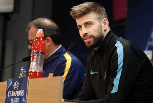 BARCELONA -april 04- SPAIN: Gerard Pique during the press conference PK Pressekonferenz after the training before the Champions League match against Atletico de Madrid, celebrated at the Ciutat Deportiva Joan Gamper, on april 04, 2016. Photo: Joan Valls Urbanandsport Cordon Press  xJoanxValls Urbanandsportx xFC-BARCELONA-TRAINING-CHAMPIONS-LEAGUEx