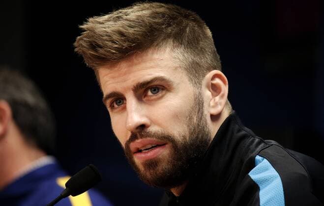 BARCELONA -april 04- SPAIN: Gerard Pique during the press conference PK Pressekonferenz after the training before the Champions League match against Atletico de Madrid, celebrated at the Ciutat Deportiva Joan Gamper, on april 04, 2016. Photo: Joan Valls Urbanandsport Cordon Press  xJoanxValls Urbanandsportx xFC-BARCELONA-TRAINING-CHAMPIONS-LEAGUEx