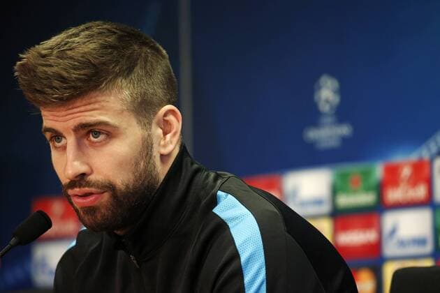 BARCELONA -april 04- SPAIN: Gerard Pique during the press conference PK Pressekonferenz after the training before the Champions League match against Atletico de Madrid, celebrated at the Ciutat Deportiva Joan Gamper, on april 04, 2016. Photo: Joan Valls Urbanandsport Cordon Press  xJoanxValls Urbanandsportx xFC-BARCELONA-TRAINING-CHAMPIONS-LEAGUEx