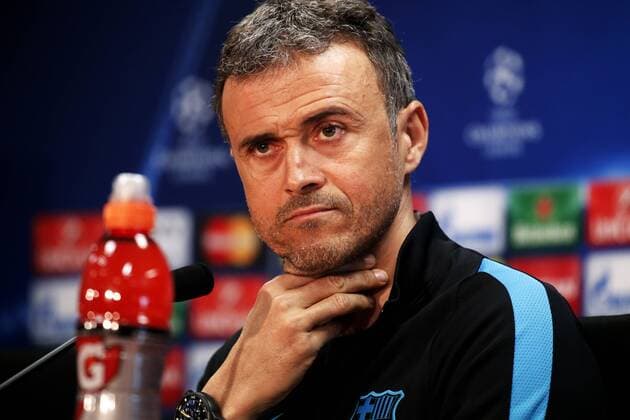 BARCELONA -april 04- SPAIN: Luis Enrique Martinez during the press conference PK Pressekonferenz after the training before the Champions League match against Atletico de Madrid, celebrated at the Ciutat Deportiva Joan Gamper, on april 04, 2016. Photo: Joan Valls Urbanandsport Cordon Press  xJoanxValls Urbanandsportx xFC-BARCELONA-TRAINING-CHAMPIONS-LEAGUEx