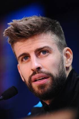 April 4, 2016 - Barcelona, Spain - Gerard Piqu of F.C. Barcelona attends a press conference PK Pressekonferenz before F.C.Barcelona vs Athletico de Madrid UEFA Cahampions League match on April 4, 2016 in Barcelona, Spain. Barcelona: Gerard Pique Press Conference  - ZUMAn230