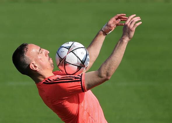 04.04.2016, 1.BL,FC Bayern Training, Säbenerstrasse München, im Bild: Franck Ribery (FCB)