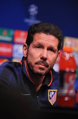 Bilder des Tages - Sport April 4, 2016 - Barcelona, Spain - The coach Diego Pablo Simeone, of Atletico de Madrid attends a press conference PK Pressekonferenz before F.C.Barcelona vs Atletico de Madrid UEFA Cahampions League match on April 4, 2016 in Barcelona, Spain. Atletico de Madrid Press Conference  - ZUMAn230
