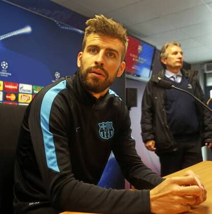 Gerard Pique attends press conference FC Barcelona Barca PK Pressekonferenz xFRANCESCxADELANTADOx 