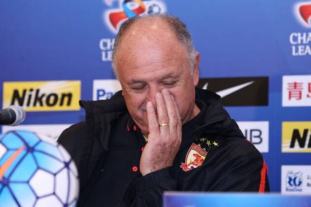SAITAMA, JAPAN - APRIL 05: (CHINA OUT) Luiz Felipe Scolari, head coach of Guangzhou Evergrande attends a press conference PK Pressekonferenz after the AFC Champions League Group H match between Urawa Red Diamonds and Guangzhou Evergrande at the Saitama Stadium on April 5, 2016 in Saitama, Japan.  CFP482263405 