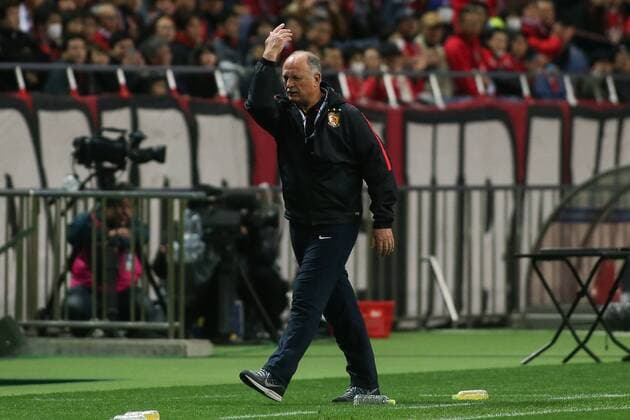 SAITAMA, JAPAN - APRIL 05: (CHINA OUT) Luiz Felipe Scolari, head caoch of Guangzhou Evergrande, reacts during the AFC Champions League Group H match between Urawa Red Diamonds and Guangzhou Evergrande at the Saitama Stadium on April 5, 2016 in Saitama, Japan.  CFP482263883 