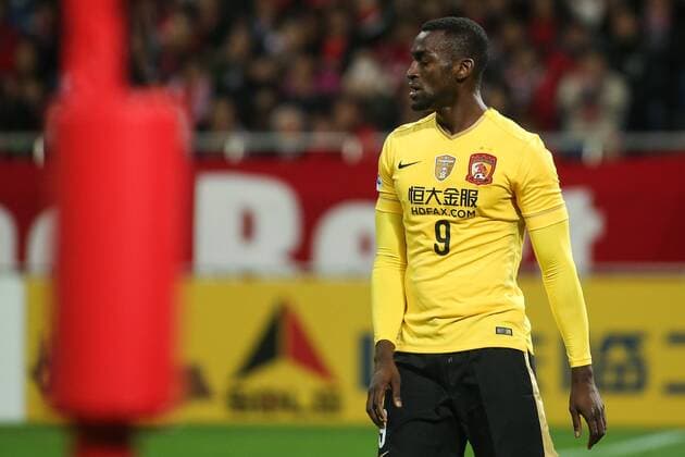 SAITAMA, JAPAN - APRIL 05: (CHINA OUT) Jackson Martinez 9 of Guangzhou Evergrande in action during the AFC Champions League Group H match between Urawa Red Diamonds and Guangzhou Evergrande at the Saitama Stadium on April 5, 2016 in Saitama, Japan.  CFP482263891 
