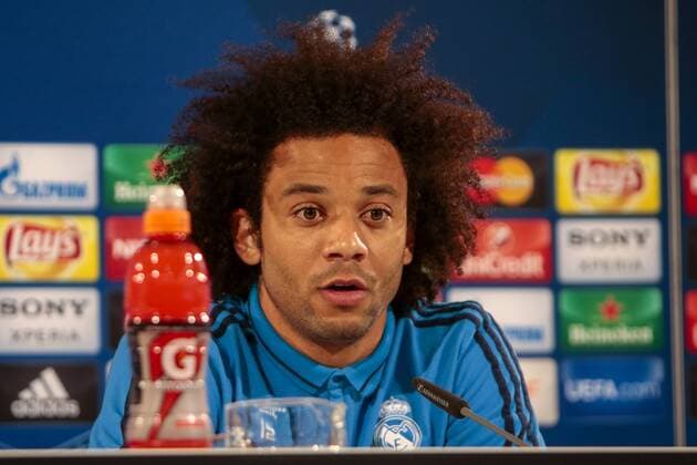 Fußball, UEFA Champions League, Pressekonferenz und Abschlusstraining VfL Wolfsburg und Real Madrid; Marcelo Portrait, Porträt, Einzelbild Pressekonferenz, PK, Presserunde. xtgx