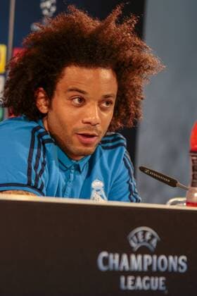Fußball, UEFA Champions League, Pressekonferenz und Abschlusstraining VfL Wolfsburg und Real Madrid; Marcelo Portrait, Porträt, Einzelbild Pressekonferenz, PK, Presserunde. xtgx