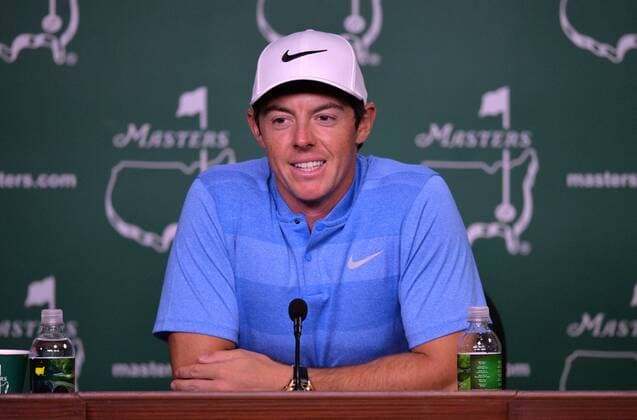 Rory McIlroy speaks to the media during a press conference PK Pressekonferenz before the 2016 Masters Tournament at Augusta National in Augusta, Georgia on April 5, 2016.  AUG20160405328 KEVINxDIETSCH