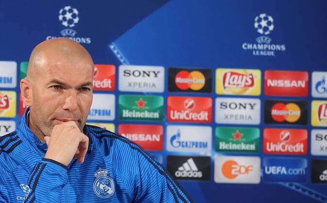 Pressekonferenz mit Trainer Zinedine Zidane (Real Madrid)