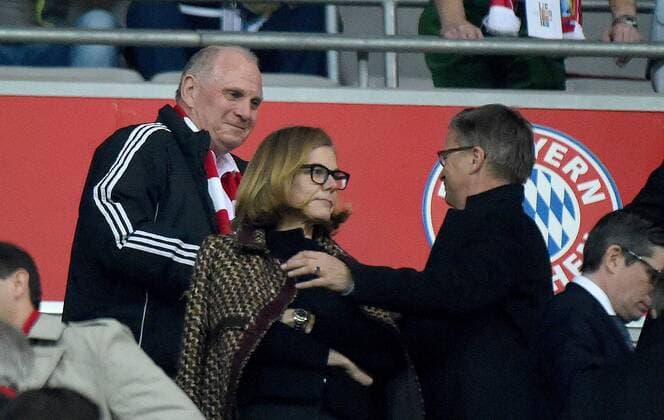 05.04.2016, xjhx, Fussball Champions League, FC Bayern Muenchen - Benfica Lissabon, emspor, v.l. Ulrich Uli Hoeness Hoeneß Hoenes (FC Bayern Muenchen)