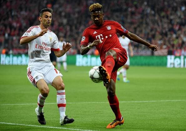 05.04.2016, xjhx, Fussball Champions League, FC Bayern Muenchen - Benfica Lissabon, emspor, v.l. Jonas (Benfica Lissabon), David Alaba (FC Bayern Muenchen)
