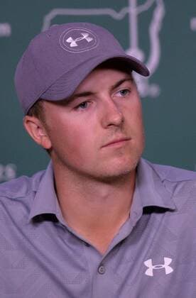 Golf, The Masters in Augusta, Jordan Spieth PK Jordan Spieth speaks to the media during a press conference PK Pressekonferenz before the 2016 Masters Tournament at Augusta National in Augusta, Georgia on April 5, 2016.  AUG20160405347 KEVINxDIETSCH