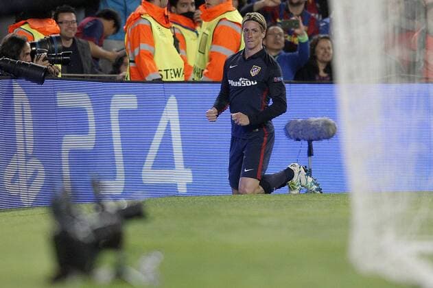 Atletico de Madrid s Fernando Torres celebrates goal during Champions League 2015 2016 match. April 5,2016.  (2016040516)