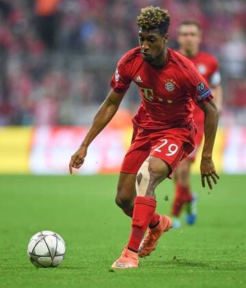 FUSSBALL CHAMPIONS LEAGUE SAISON 2015 2016 VIERTELFINALE HINSPIEL FC Bayern Muenchen - Benfica Lissabon 05.04.2016 Kingsley Coman (FC Bayern Muenchen) 