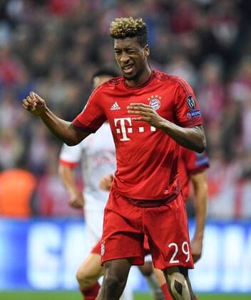 FUSSBALL CHAMPIONS LEAGUE SAISON 2015 2016 VIERTELFINALE HINSPIEL FC Bayern Muenchen - Benfica Lissabon 05.04.2016 Kingsley Coman (FC Bayern Muenchen) 