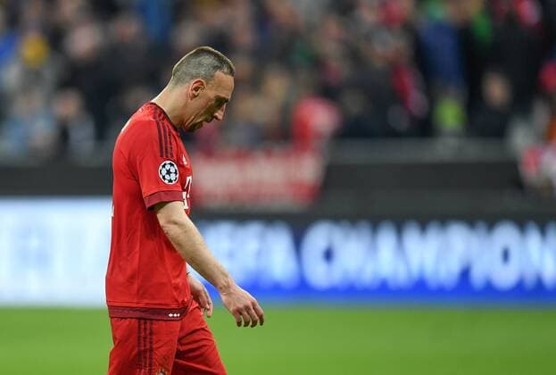FUSSBALL CHAMPIONS LEAGUE SAISON 2015 2016 VIERTELFINALE HINSPIEL FC Bayern Muenchen - Benfica Lissabon 05.04.2016 Franck Ribery (FC Bayern Muenchen) nach dem Abpfiff 