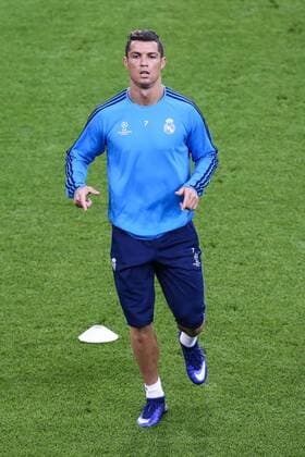 Cristiano Ronaldo (Real Madrid) - Champions League Viertelfinale Saison 2015-2016 Abschlusstraining und Pressekonferenz Real Madrid in der Volkswagen Arena in Wolfsburg - Freisteller,Deutschland, Fussball, Mann,Männer,05.04.2016