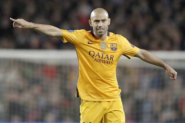 FC Barcelona Barca s Javier Mascherano during Champions League 2015 2016 match. April 5,2016.  (2016040565)