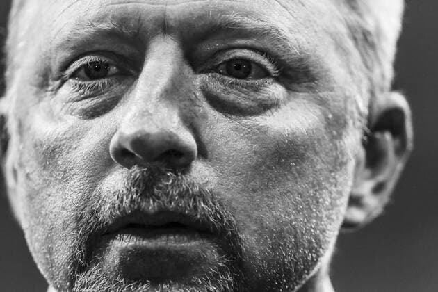 Boris Becker, Halbfigur, Freisteller , Aktion, Einzelbild, Portrait, Porträt, FC BAYERN MUENCHEN - BENFICA LISSABON 1-0 Quarterfinal, Football UEFA Champions League, Munich, 05.04.2016 CL Saison 2015 2016