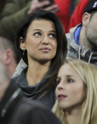 Anna, Frau von Robert LEWANDOWSKI, BVB 9 davor Nina Weiss Freundin von Manuel Neuer FC BAYERN MUENCHEN - BENFICA LISSABON 1-0 Quarterfinal, Football UEFA Champions League, Munich, 05.04.2016 CL Saison 2015 2016