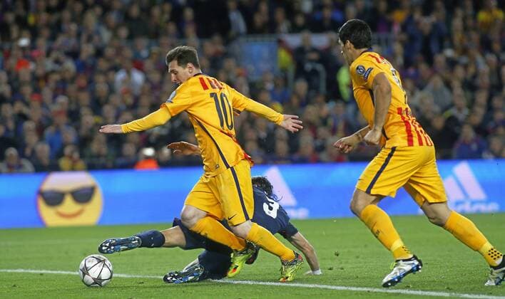 First leg of 1 4 Champions League 2015 2016 match between FC Barcelona Barca and Atletico Madrid. In this picture, Lionel Messi. xFRANCESCxADELANTADOx 