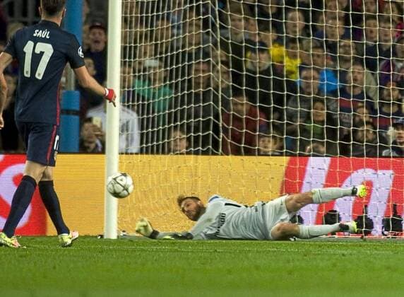 First leg of 1 4 Champions League 2015 2016 match between FC Barcelona Barca and Atletico Madrid. In this picture, Jan Oblak. xPACOxLARGOx 
