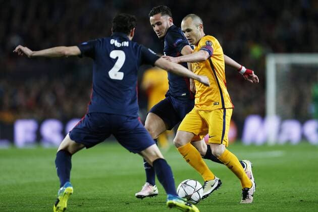 Andres Iniesta (Barcelona), APRIL 5, 2016 - Football Soccer : UEFA Champions League Quarter-finals 1st leg match between FC Barcelona Barca 2-1 Atletico de Madrid at Camp Nou stadium in Barcelona, Spain. Noxthirdxpartyxsales  (oqma018777)