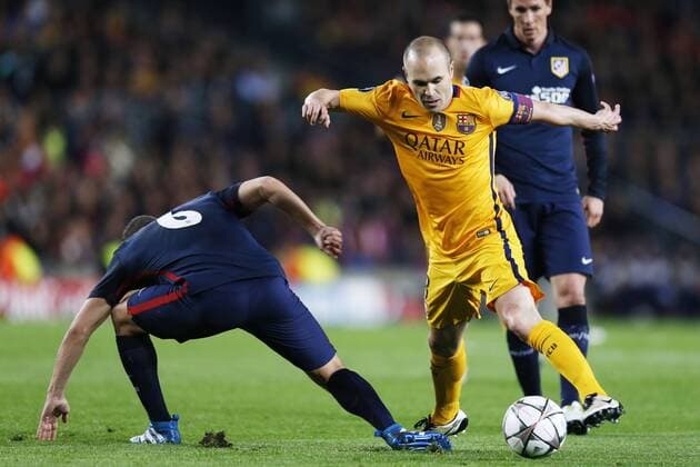 Andres Iniesta (Barcelona), APRIL 5, 2016 - Football Soccer : UEFA Champions League Quarter-finals 1st leg match between FC Barcelona Barca 2-1 Atletico de Madrid at Camp Nou stadium in Barcelona, Spain. Noxthirdxpartyxsales  (oqma018785)