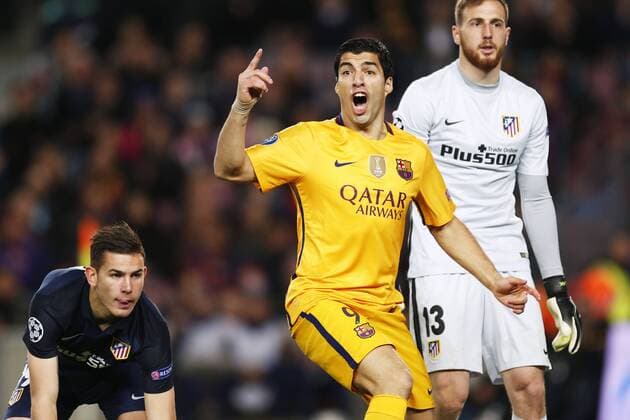 Luis Suarez (Barcelona), APRIL 5, 2016 - Football Soccer : UEFA Champions League Quarter-finals 1st leg match between FC Barcelona Barca 2-1 Atletico de Madrid at Camp Nou stadium in Barcelona, Spain. Noxthirdxpartyxsales  (oqma018793)