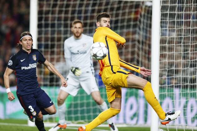 Gerard Pique (Barcelona), APRIL 5, 2016 - Football Soccer : UEFA Champions League Quarter-finals 1st leg match between FC Barcelona Barca 2-1 Atletico de Madrid at Camp Nou stadium in Barcelona, Spain. Noxthirdxpartyxsales  (oqma018799)