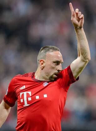 5. April 2016: Muenchen, Allianz Arena: Fussball UEFA Champions League, Viertelfinale: FC Bayern Muenchen - Benfica Lissabon: Muenchens Franck Ribery.