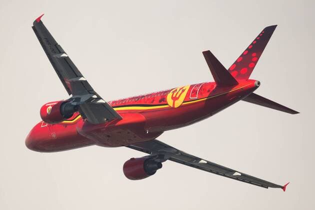 Illustration picture shows a Brussels Airlines airplane in the colors of the Red Devils, the Belgian national soccer team takes off Wednesday 06 April 2016 at Brussels airport in Zaventem. BENOITxDOPPAGNE  x04826796x