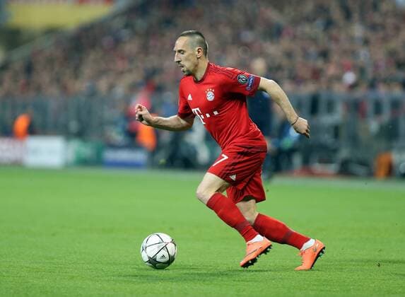 FC Bayern München - Benfica Lissabon Deutschland, München, 05.04.2016, Fussball, UEFA Champions League, Saison 2015 2016, Viertelfinale, Hinspiel, FC Bayern München - Benfica Lissabon (1:0): Franck Ribery (FC Bayern München).