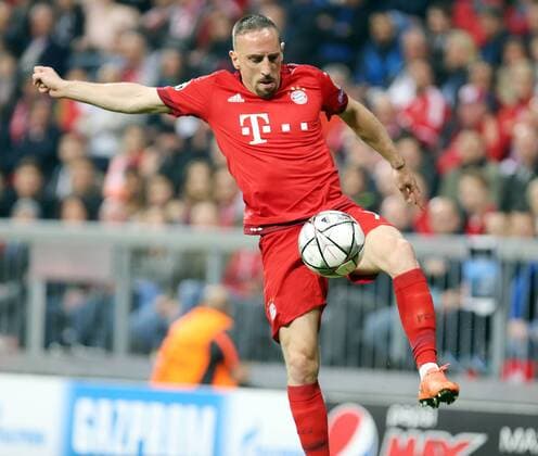 FC Bayern München - Benfica Lissabon Deutschland, München, 05.04.2016, Fussball, UEFA Champions League, Saison 2015 2016, Viertelfinale, Hinspiel, FC Bayern München - Benfica Lissabon (1:0): Franck Ribery (FC Bayern München).