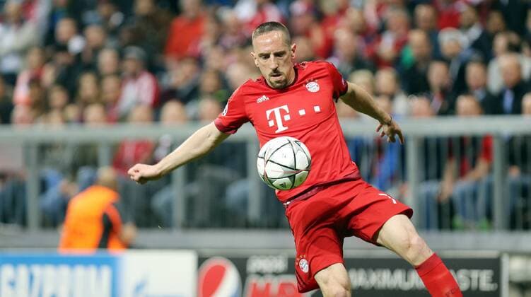 FC Bayern München - Benfica Lissabon Deutschland, München, 05.04.2016, Fussball, UEFA Champions League, Saison 2015 2016, Viertelfinale, Hinspiel, FC Bayern München - Benfica Lissabon (1:0): Franck Ribery (FC Bayern München).