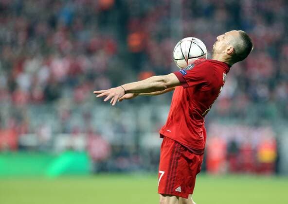 FC Bayern München - Benfica Lissabon Deutschland, München, 05.04.2016, Fussball, UEFA Champions League, Saison 2015 2016, Viertelfinale, Hinspiel, FC Bayern München - Benfica Lissabon (1:0): Franck Ribery (FC Bayern München).