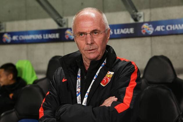 OSAKA, JAPAN - APRIL 06: (CHINA OUT) Sven-Goran Eriksson, head coach of Shanghai SIPG, looks on during the AFC Champions League Group G match between Gamba Osaka and Shanghai SIPG at Suita City Stadium on April 6, 2016 in Osaka, Japan.  CFP482304742 