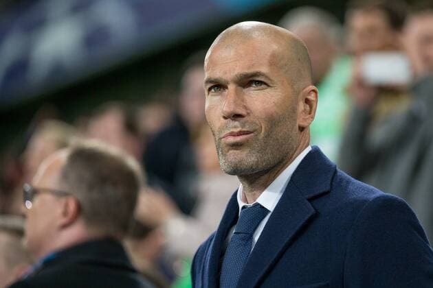 Wolfsburg Trainer Zinedine Zidane (Real Madrid CF) beim Champions League Viertelfinal Hinspiel zwischen dem VfL Wolfsburg und Real Madrid am 06.04.2016, Copyright: Schuelerx xEibnerx-xPressefoto EP_JSE