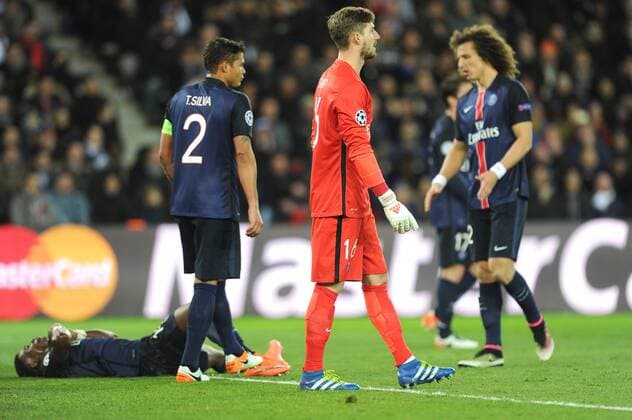 SERGE AURIER (psg) - THIAGO SILVA (psg) - KEVIN TRAPP (psg) - DECEPTION FOOTBALL : Paris St. Germain (PSG) vs Manchester City - Champions League - 06 04 2016 FEPx 