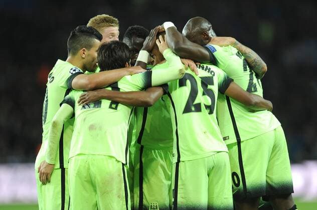 EQUIPE DE FOOTBALL DE MANCHESTER CITY - Jubel FOOTBALL : Paris St. Germain (PSG) vs Manchester City - Champions League - 06 04 2016 FEPx 