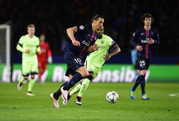 Zlatan Ibrahimovic ( PSG ) FOOTBALL : Paris St. Germain (PSG) vs Manchester City - Champions League - Paris - 06 04 2016 FedericoPestellinix 